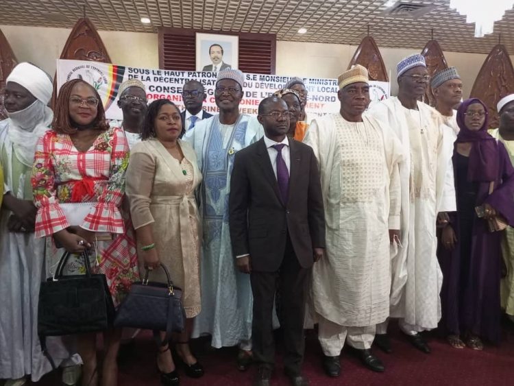 President of the Far North Regional Council and his closest collaborators at the Yaounde Mont Febe Hotel to officially launched the Far North Business Week.